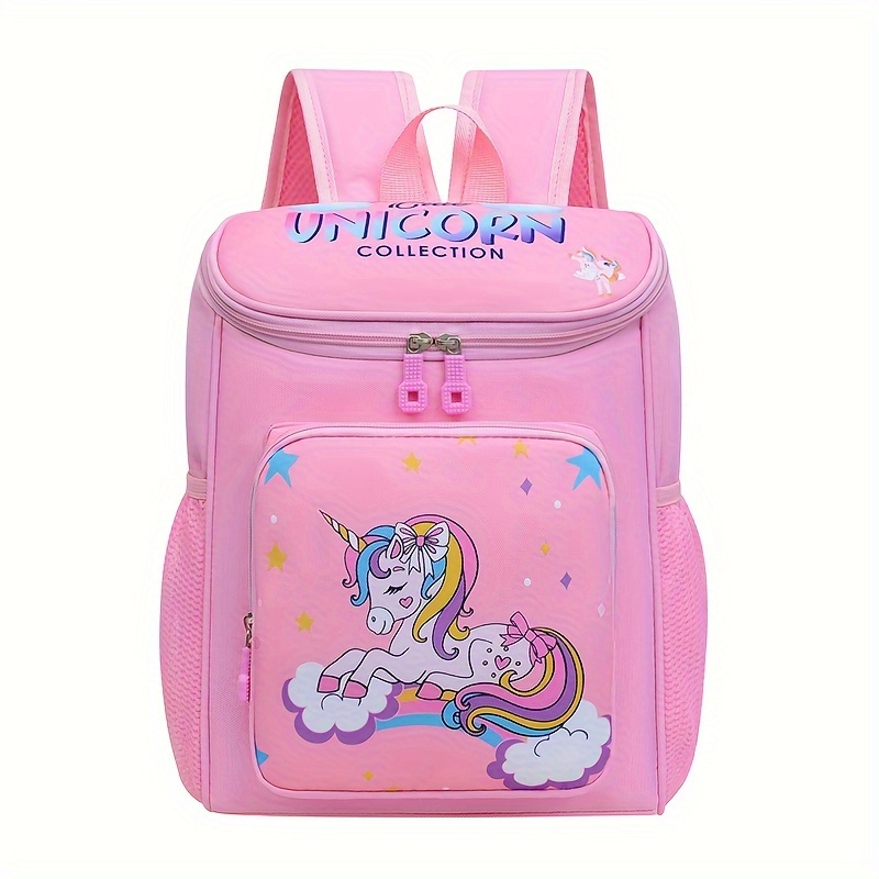 TEMU Bag, Girl Unicorn Lightweight Small Backpack, Girls Spine Backpack, Cartoon Girl Waterproof Bag, Boy School Bag