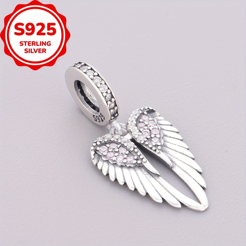 Image of 1pc 925 Heart Shape Design Bracelet Or Necklace Charms Beads Jewelry Making, For Gifts