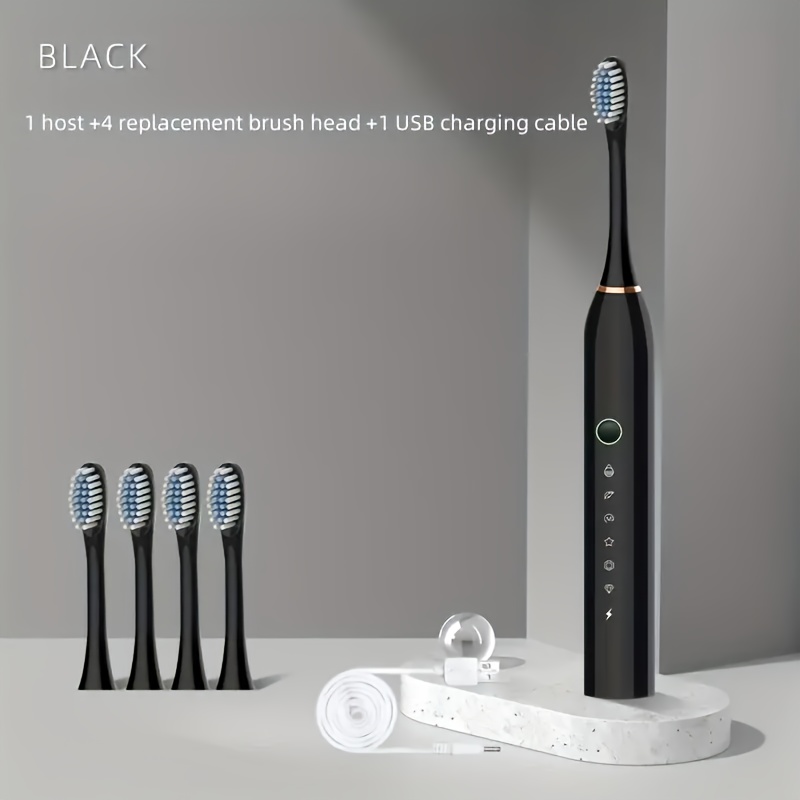 Electric Toothbrush with 6 Modes- Effectively Cleans Teeth & Gums, Rechargeable USB Electric Toothbrush with Replacement Head, Sonic Electric Toothbrush for Adults, Available In 3 Colors 5 Electric Toothbrush with 6 Modes- Effectively Cleans Teeth & Gums, Rechargeable USB Electric Toothbrush with Replacement Head, Sonic Electric Toothbrush for Adults, Available In 3 Colors - Image 5