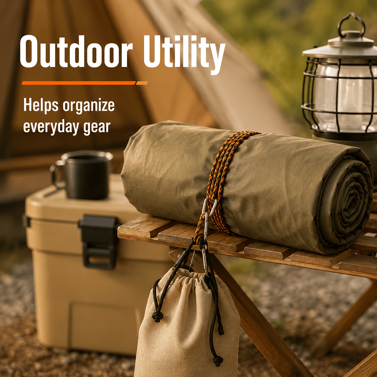 Portable Rope Set with Hooks for Outdoor Use