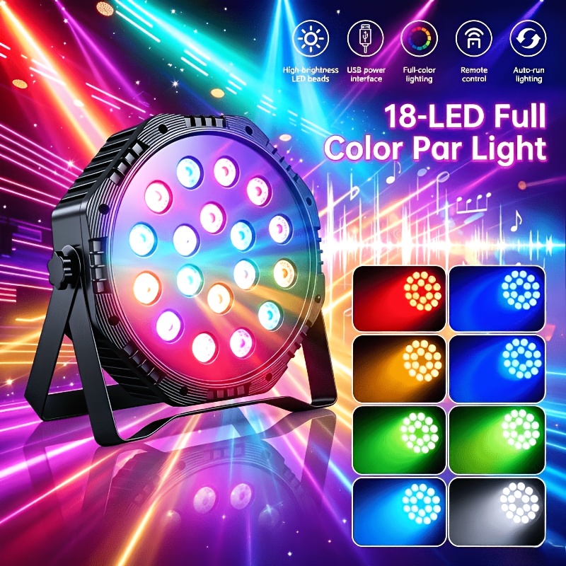 DJ Party Licht, RGB Disco Kugel Bühnenlicht, Rhythmus Audio PAR, Lichter ändern sich automatisch mit der Musikrhythmus, Bar, Party, DJ, Home KTV Party Stroboskop DJ Performance Licht