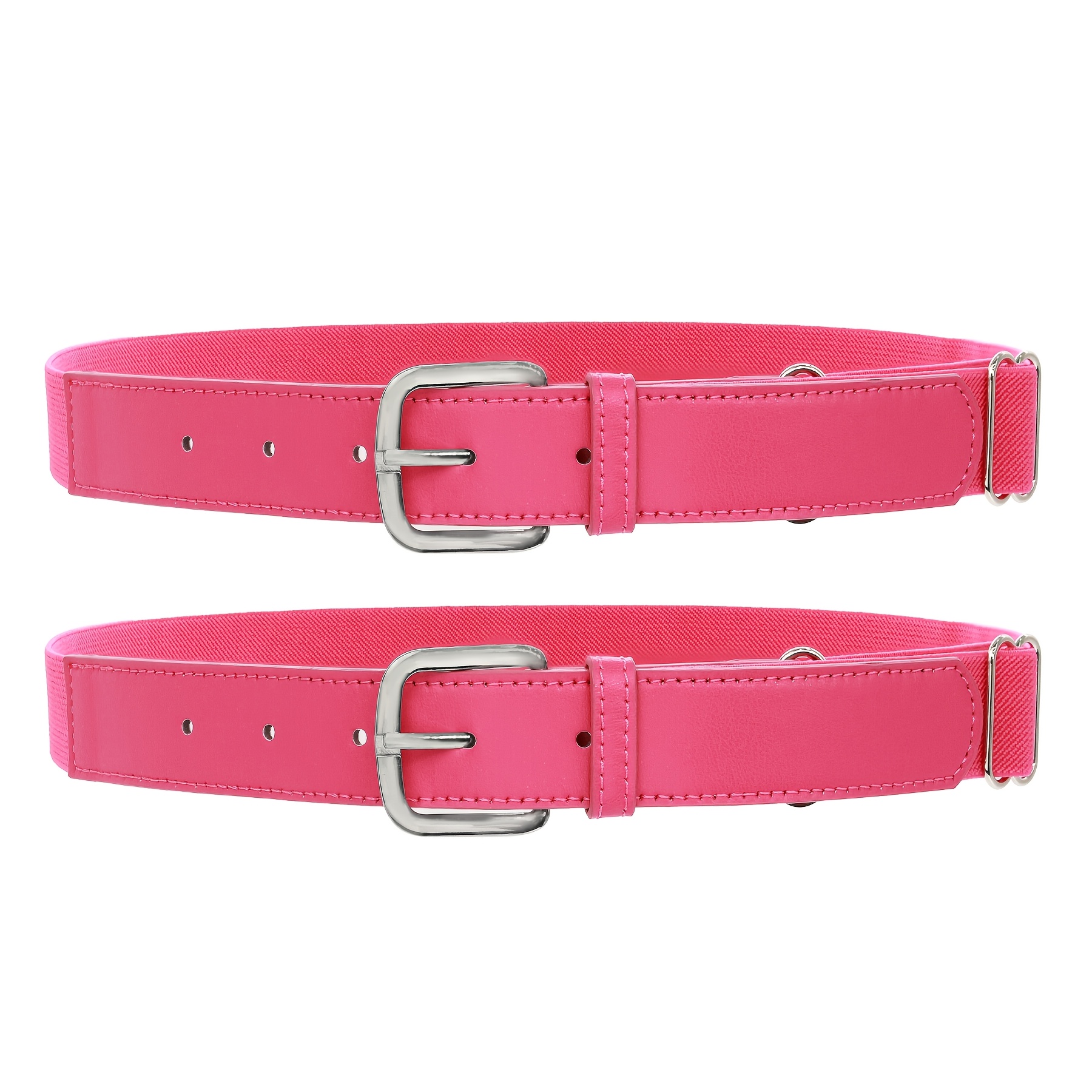 TEMU 2 Pack Elastic Baseball & Softball Belt Adjustable Soft Outdoor Sports Belt Golf Waist Belts