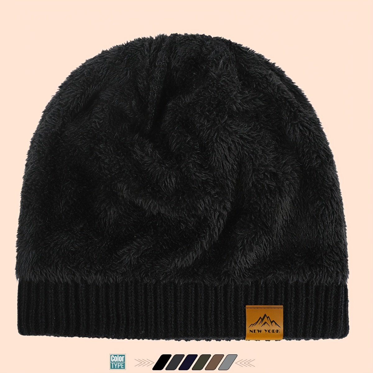 Bonnet Double épaisseur Pour Homme Noir - Taille Unique - Neuf Avec étiquettes