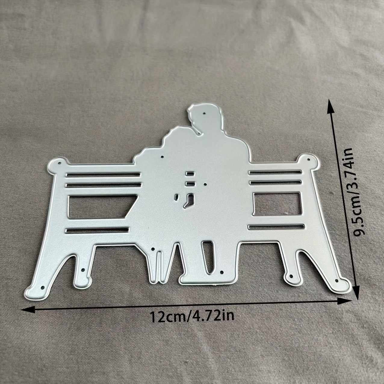 1pc A Bench Metal Die Cut, Diy Scrapbooking Embossing Stencil, Handmade Greeting Card Decoration Cutting Dies, Gift Card Making