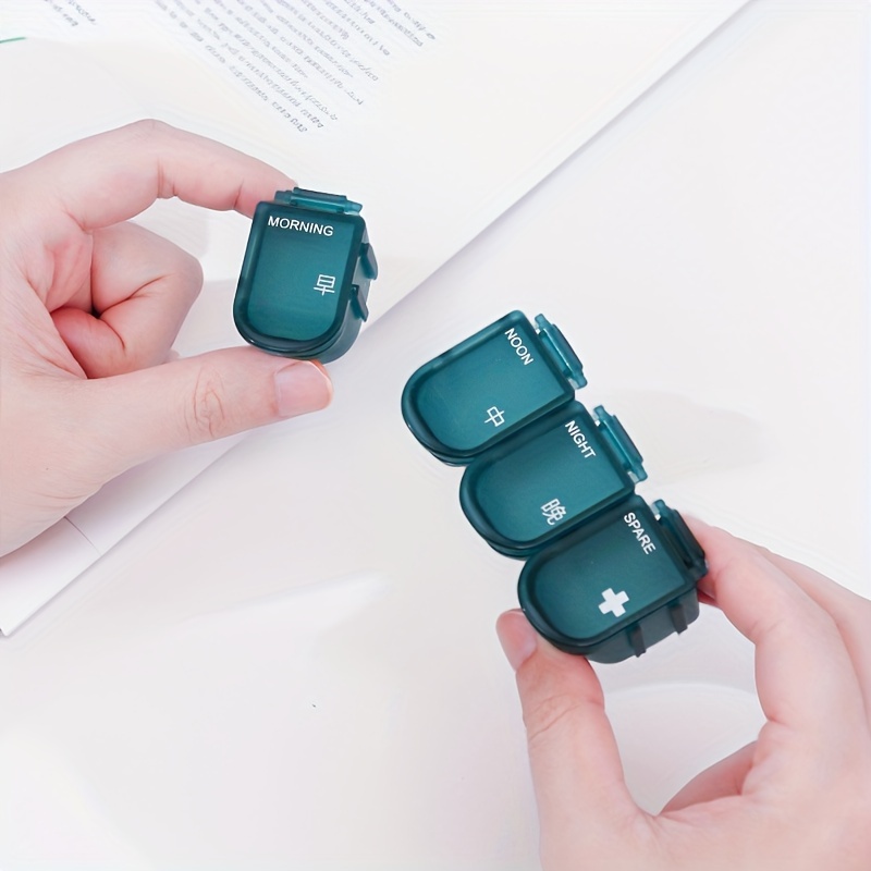 Detachable Four-Compartment Pill Box for Daily Medication