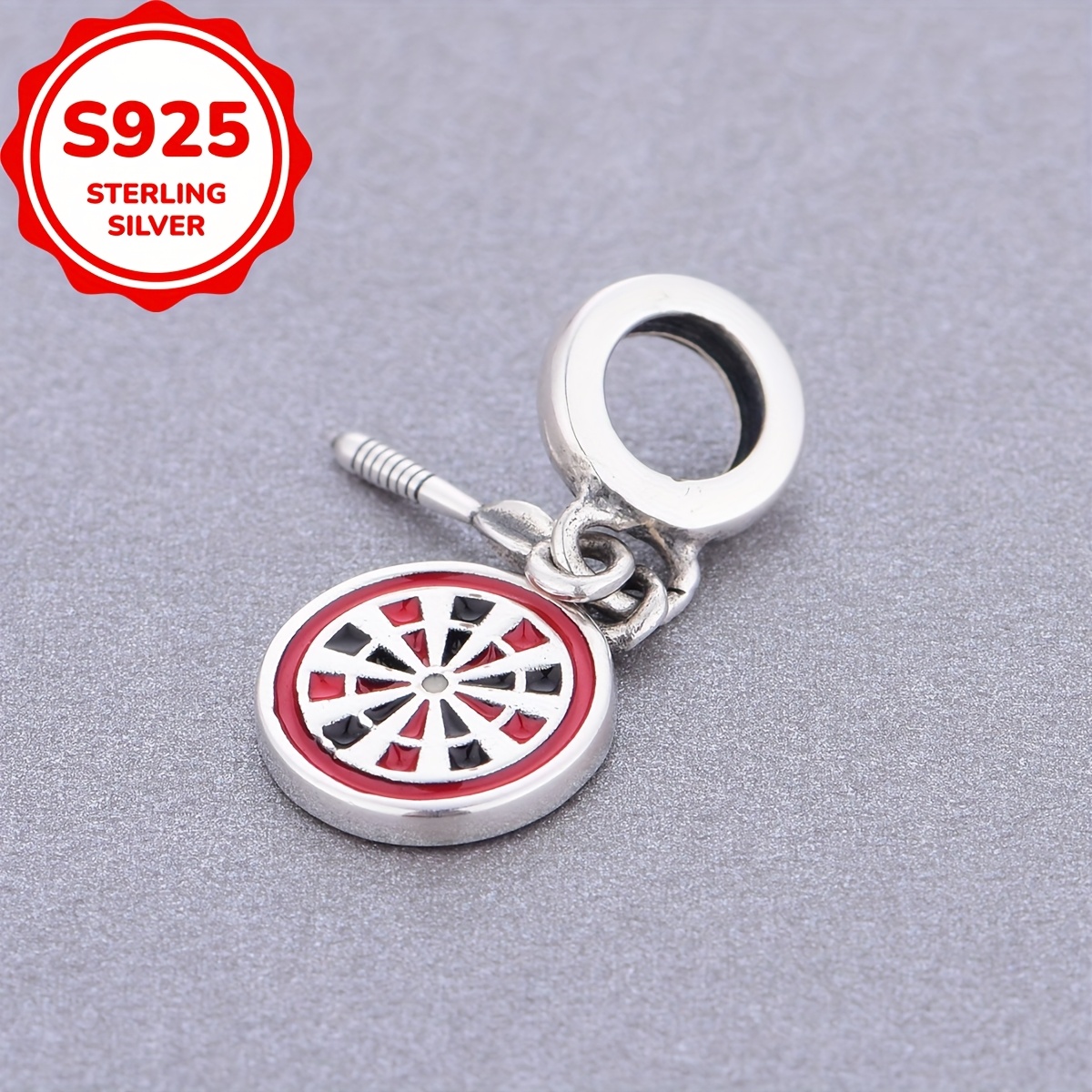 1pc 925 Silver Darts And Dart Discs For Charms Beads For Charm Jewelry Making
