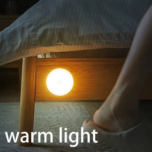 motion sensor night light 1pc battery operated wall sconce under cabinet lighting light rechargeable stair lights indoor warm sensor light indoor battery operated night light for hallway bedroom kitchen