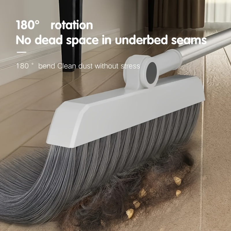 2pcs set 3-in-1 rotatable & foldable magnetic suction broom and dustpan with ergonomic handle, large heavy-duty head &   soft bristles - heavy-duty plastic construction for pet hair, carpets, hard floors - space-saving sweeping system (blue/orange/white) - ideal for home, office, commercial use - ideal for hardwood, tile, carpet floors -   & maintenance, foldable broom, long handle broom Product details 4