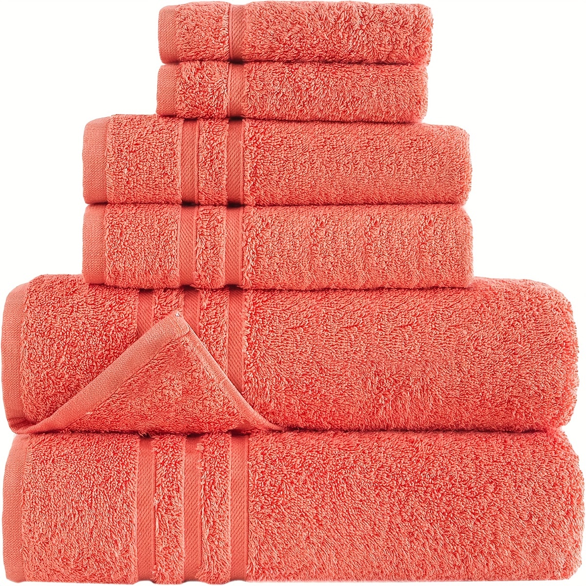 Ensemble De Serviettes Très Douces - 2 Pièces Ou 6 Pièces - 100% Coton