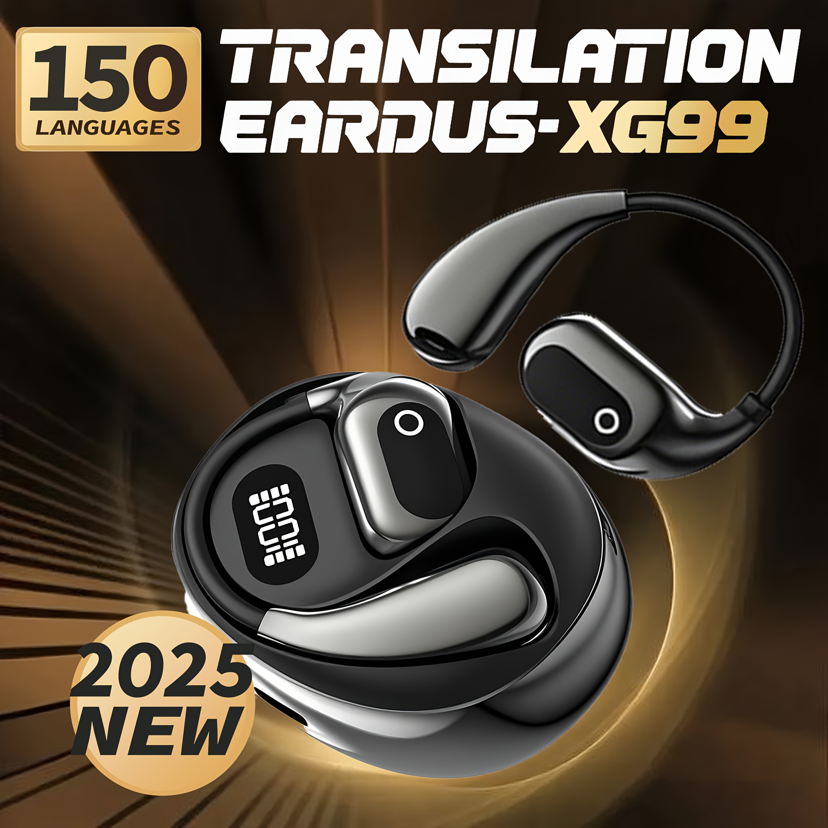 2025 AI Real-Time Translation Earbuds with Noise Cancelling and Charging Case, Smart Translator for Smartphones, Multiple Colors Available
