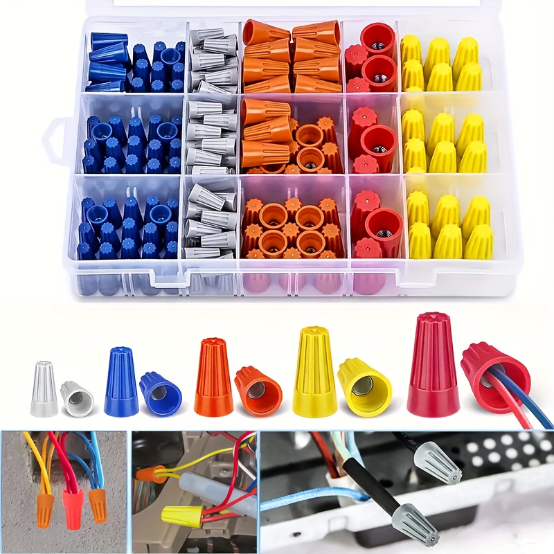 

158/228pcs Wire Connectors, Insulating Insert Twist Electrical Wire Connectors With Spring, Portable Wire Caps For Quick Connection, Colorful Wire Caps Electrical