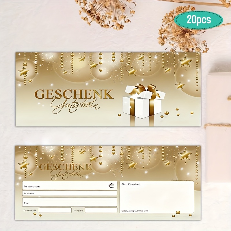 18 Vouchers Featuring Stylish Font Cards With Element Background, Suitable For Use Stores, Nail Salons, Restaurants, Weddings, Christmas, And Birthdays