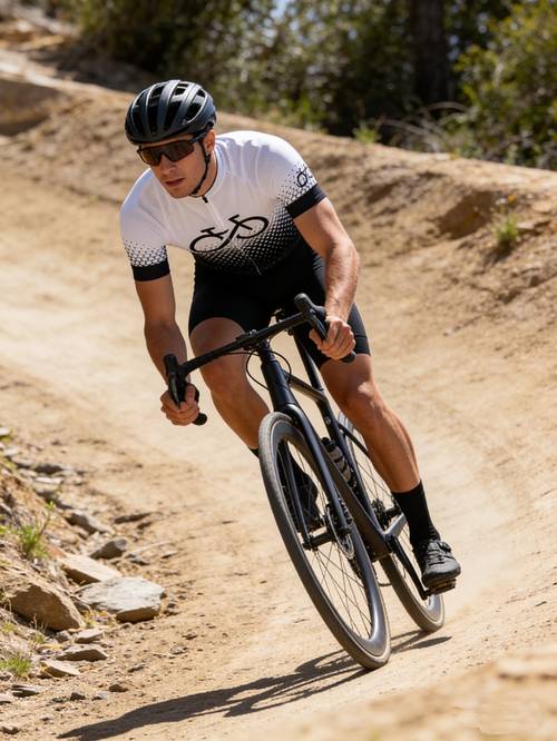 Artikelbild schnelltrocknendes herren-rennradtrikot - atmungsaktiv, feuchtigkeitstransportierend, mtb- und rennradshirt mit 3 hinteren , kurzarm, rundhalsausschnitt, feuchtigkeitstransportierendes reißverschluss-design, für radfahren und outdoor-aktivitäten