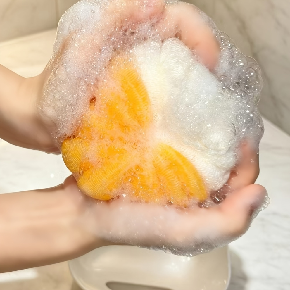 Compact Bath Ball with Double-Layer Soft Material