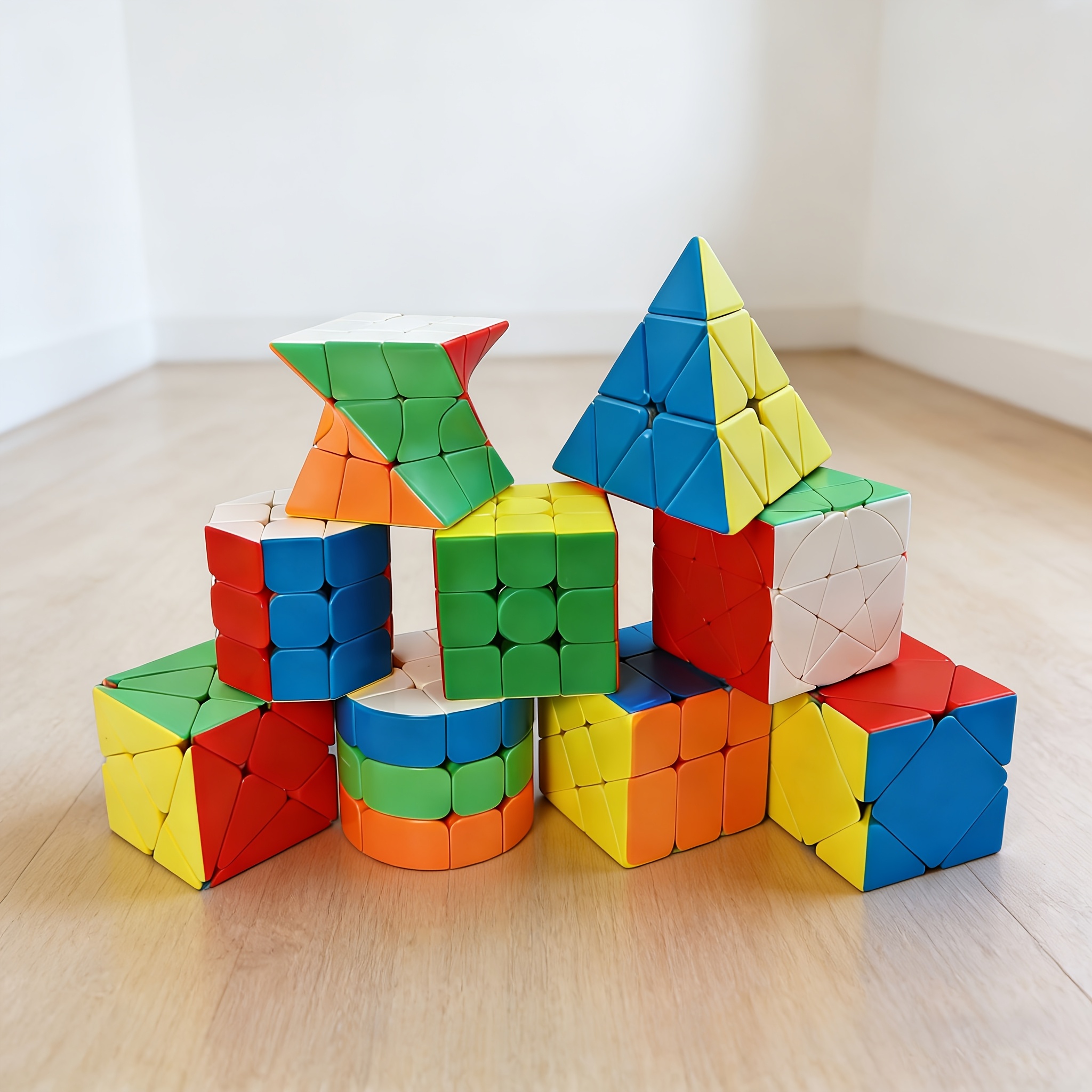   cube 3x3 high difficulty   cube twisted and slanted cube magic cube 3x3x3 pyramid   cube suitable for birthday gifts holiday gift christmas gift