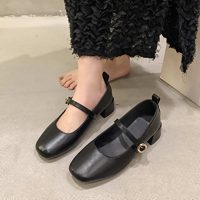 elegant jane shoes women french style round toe Temu Saudi Arabia