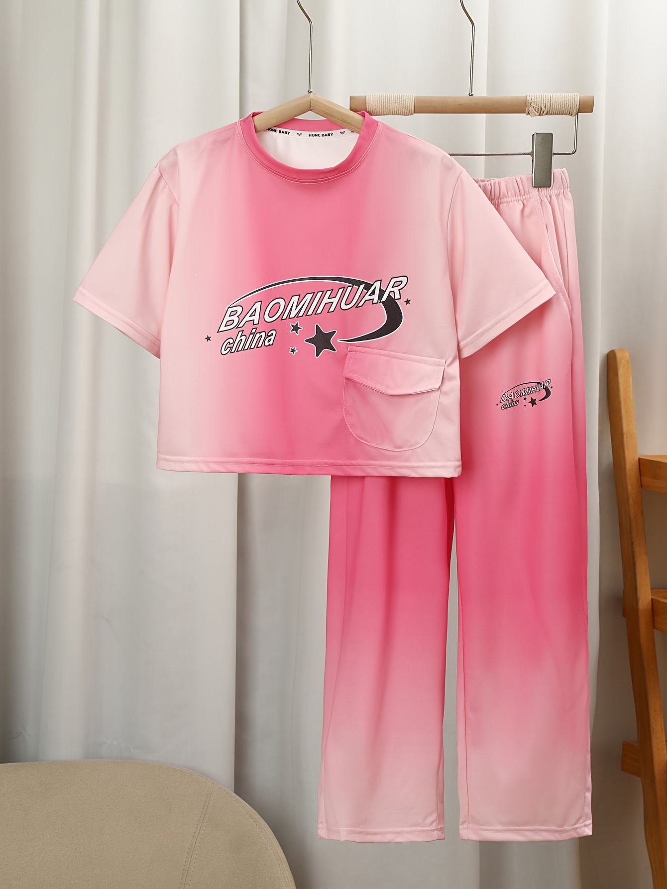 girls two piece set suitable older children featuring a Temu