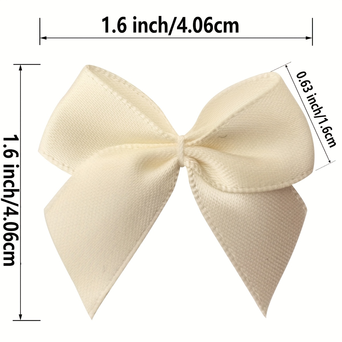 Image of 50pcs/bag 1.6-inch Satin Ribbon Bows For Crafts Mini Ribbon Bows For Packing Decoration