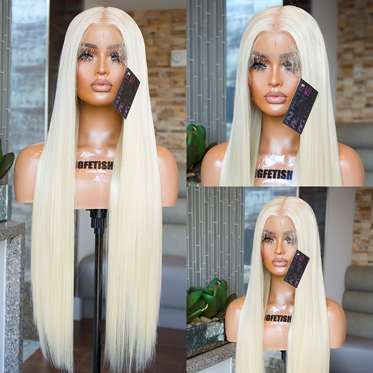13x4 613 Wigs 30 Inch Long Straight Blonde Lace Front Wig Breathable Lightweight Wig Hd Lace Frontal Wig Wig Wig Glueless Lace Wigs Heat Resistant Fiber Hair 180% Density For Women Beginner Friendly