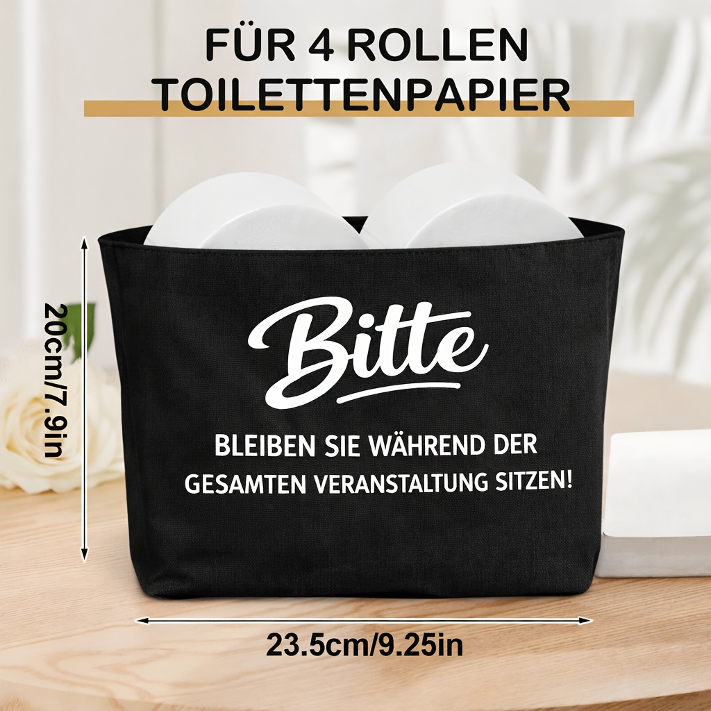 Compact Toilet Paper Storage Basket - Lightweight & Space- Design, Durable Fabric, Easy To Carry For Home & Travel, No Installation Needed, Toilet Paper Storage Containers