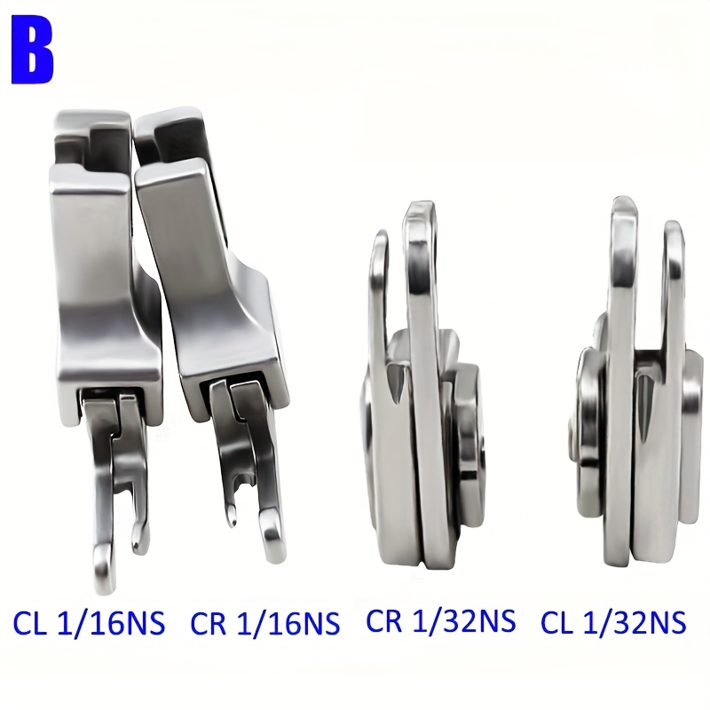 TEMU 4 pezzi/set di piedini premistecchi a zip per macchina da cucire per e materiali sottili, tipo stretto, bassa e pressione, guida bordo /