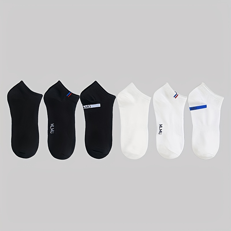 6 Pairs Men's New Comfortable Durable Solid Color Summer Short Socks