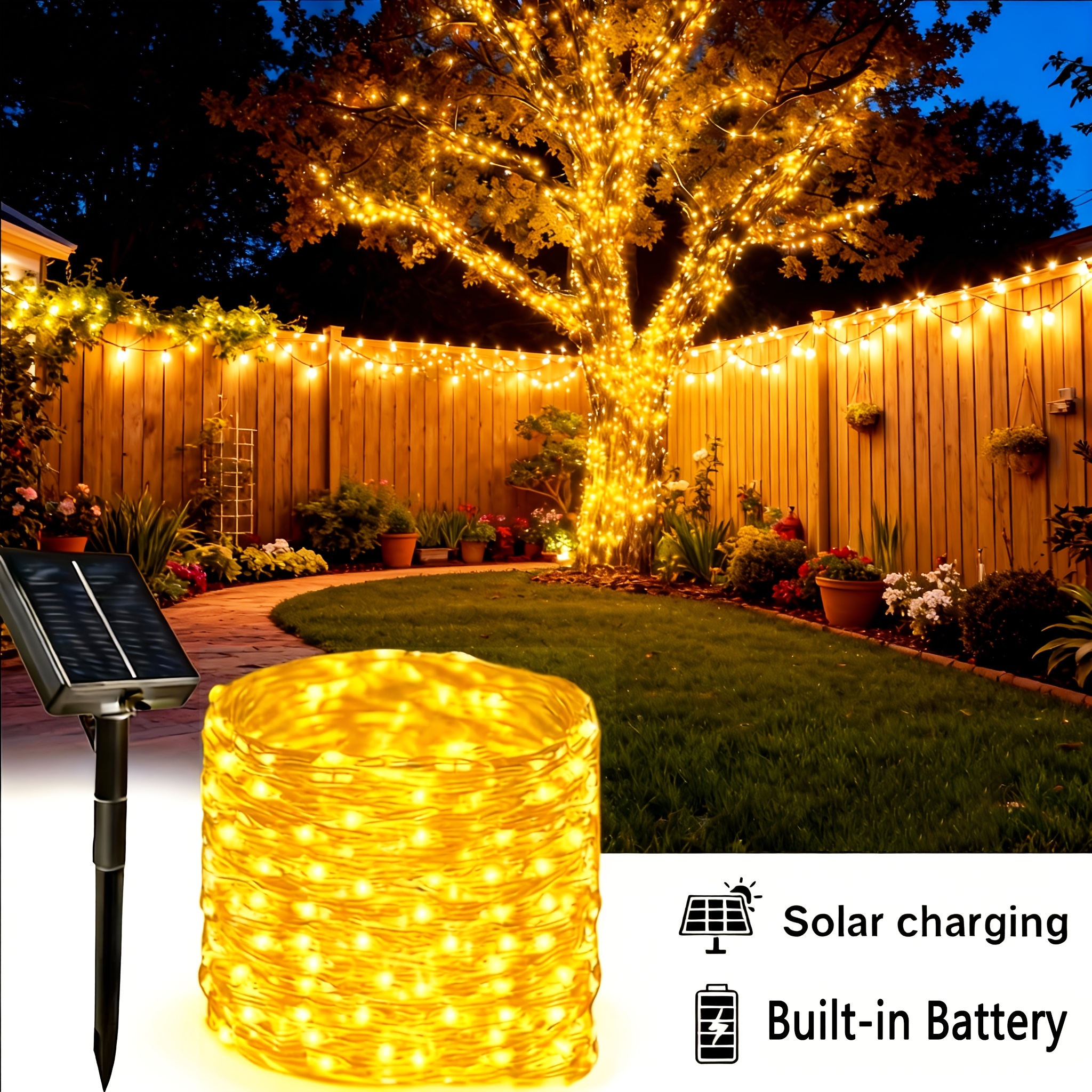 1 string solar powered led wire fairy lights 7m 32  length 50 300 led bulbs outdoor garden and courtyard decorative lights for wedding decorations   decor birthday setups and christmas decorations suitable for christmas trees
