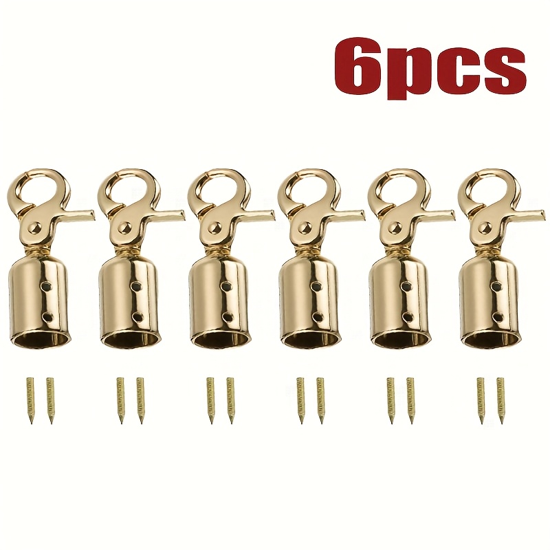 TEMU 6 pezzi di chiusure per borse in metallo - Ganci di a regolabili per borse, borsette, cinture - Aggiunte hardware di (6 pezzi), elegante