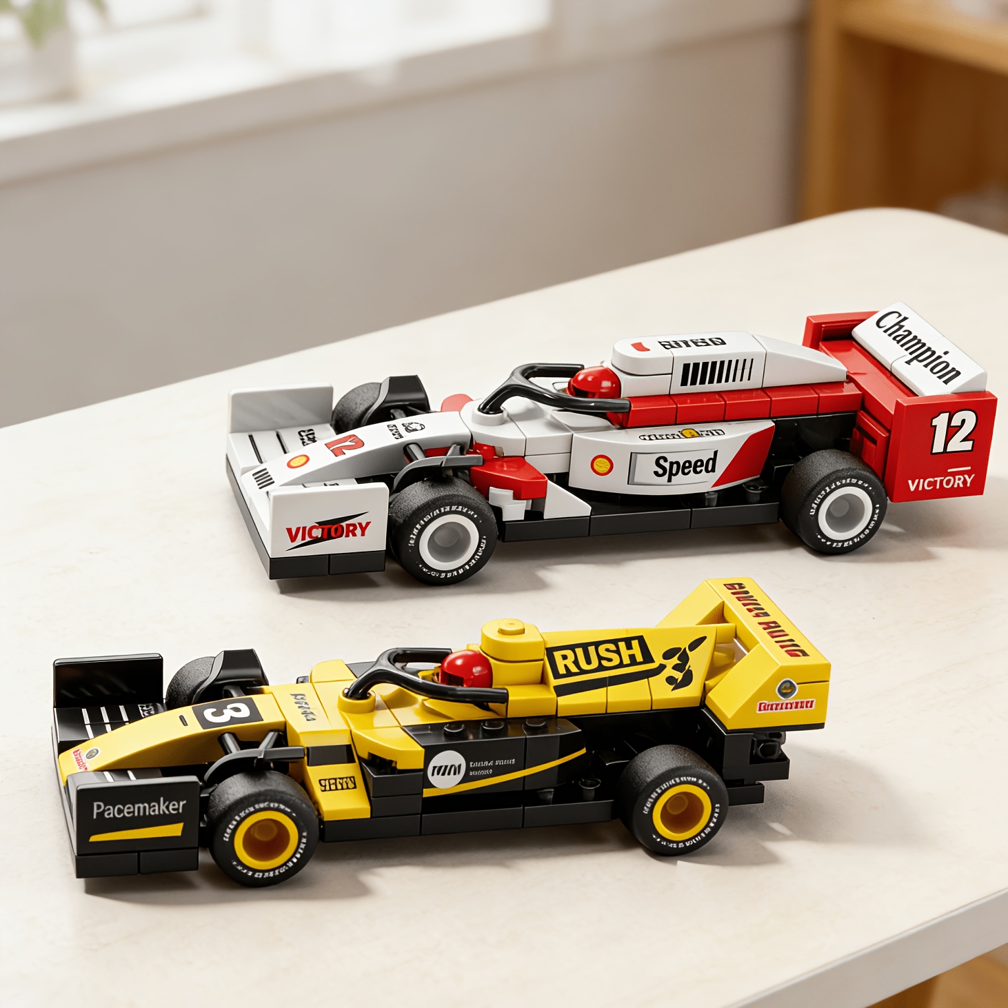 Pull-Back Car Building Block Model Set, Creative Gift