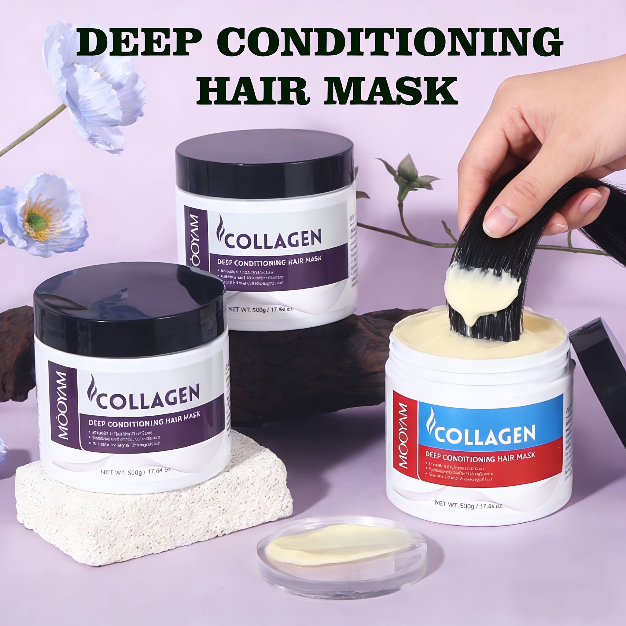 Collagen Hair Kit - Nourishing Hair Mask, Providing Shine, Smoothness, And Professional-quality Texture For Smooth Styles, Suitable For All Hair Types Including Dry And Damaged Hair, Christmas Gift