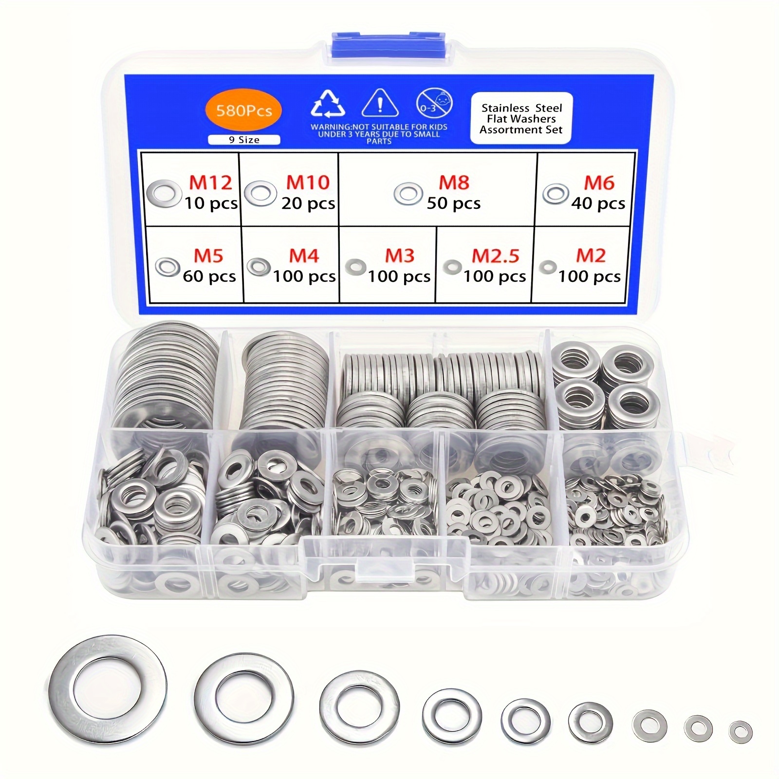 

High-quality And Long- Stainless Steel Washer Set, M2-m12, Household, Automotive, And Industrial Use