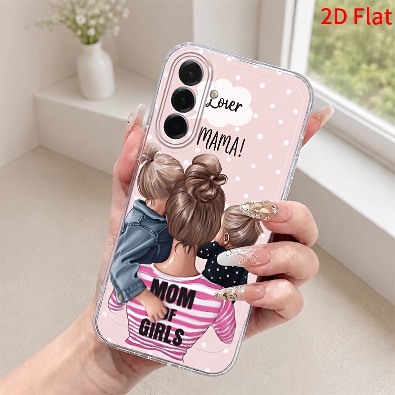 TEMU Phone Case: 2d Flat Mother Embracing Pattern Phone Case, Suitable For Galaxy A03s A05s A06 A07 A13 A14 A15 A16 A17 A22 A23 A24 A25 A26 A32 A34