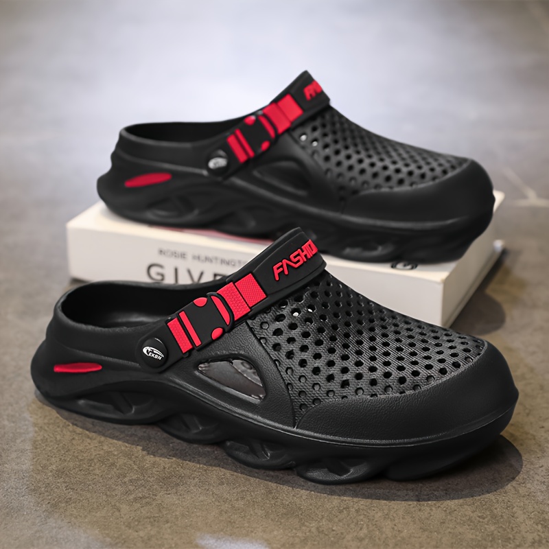Men's Korean Style Summer Wrap-around Half-slippers, Trendy Casual Sandals, Non-slip Breathable Beach Clogs For Summer