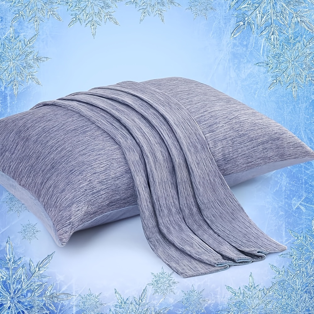 Set Of 2 100% Polyester Cloud-pattern Pillowcases With Hidden Zippers. And Comfortable, A Night' And Are Ideal To Feel Hot. Sizes: 40 X 80cm, 50 X 80cm