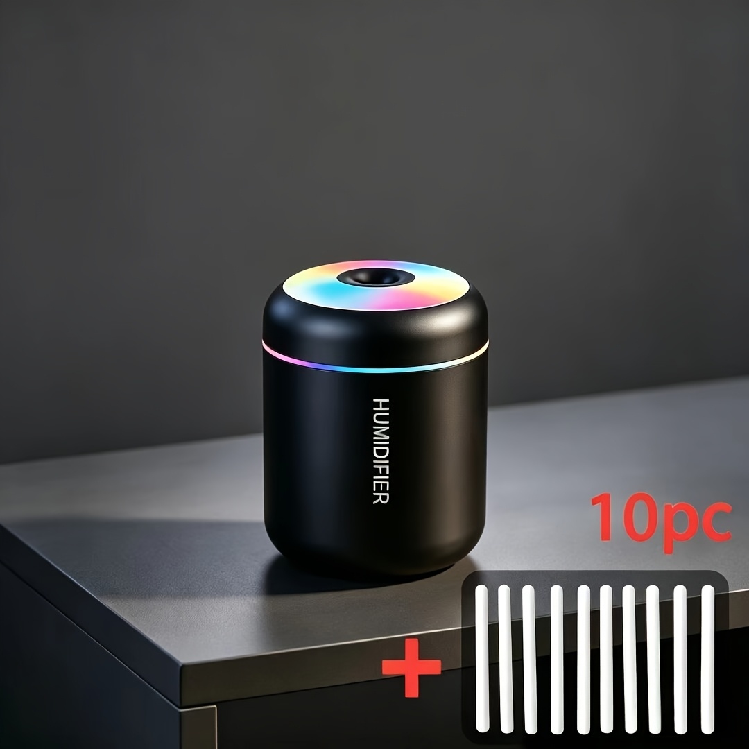 TEMU Petit diffuseur d' et silencieux à brancher, 10 cotons-tiges gratuits, d'air de bureau , la voiture et , cadeau idéal