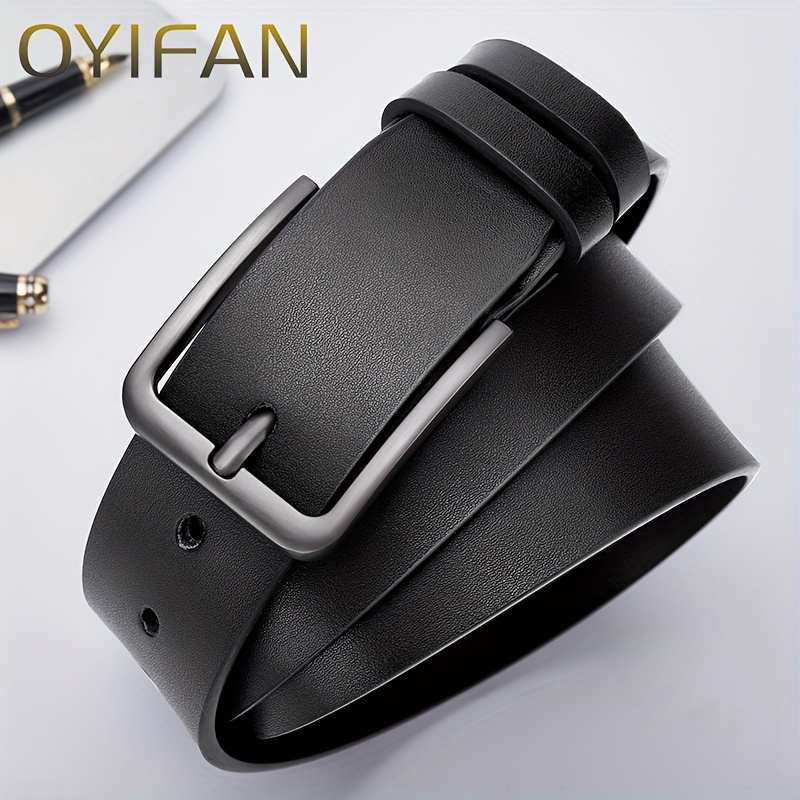 2 pack premium mens business belt pin vintage genuine leather belt for business and casual trousers comfortable and adjustable details 8