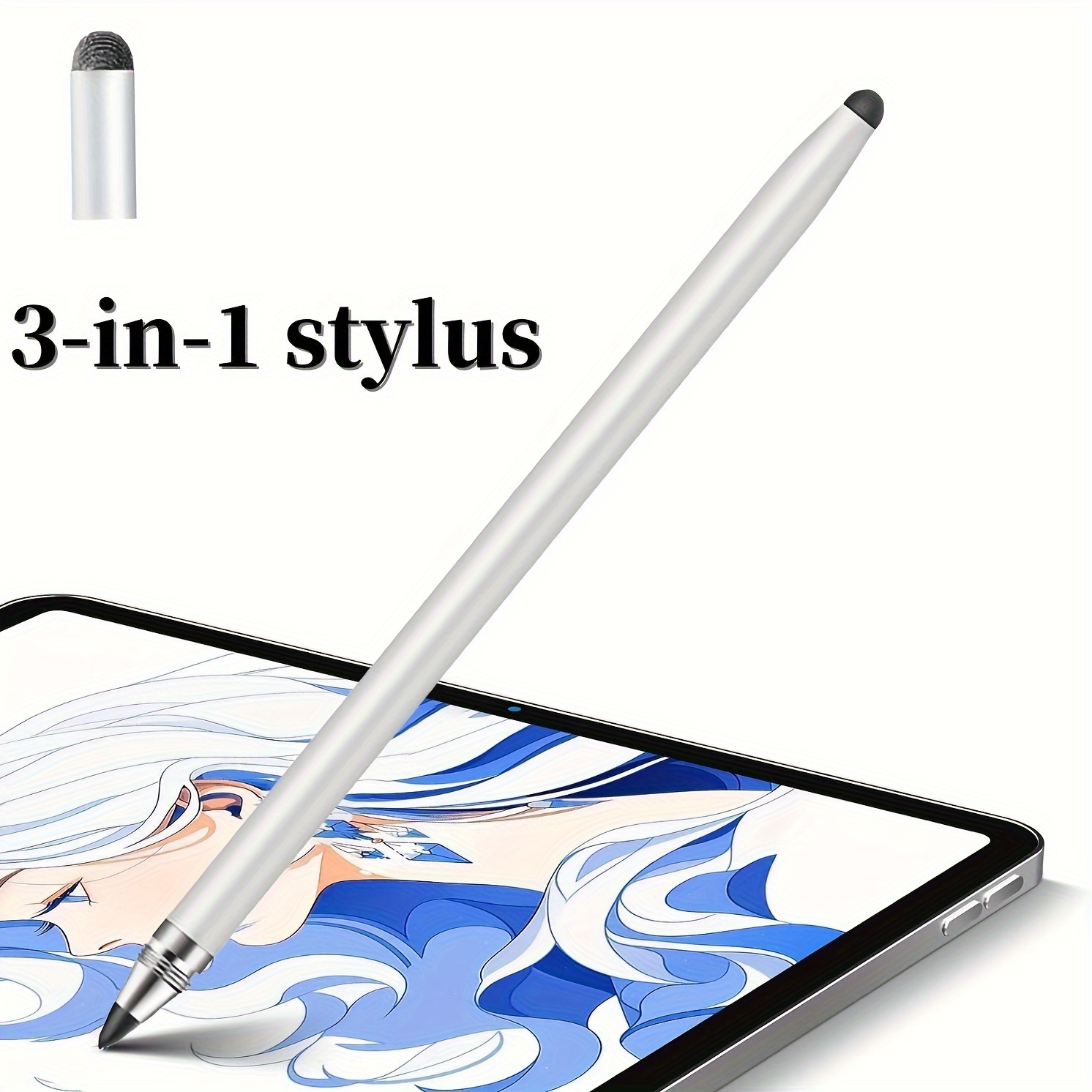 

3-in-1 Capacitor Pen, Drawing And Writing Tip Touch Screen Pen, Suitable For Samsung//android Mobile Phones And Tablets