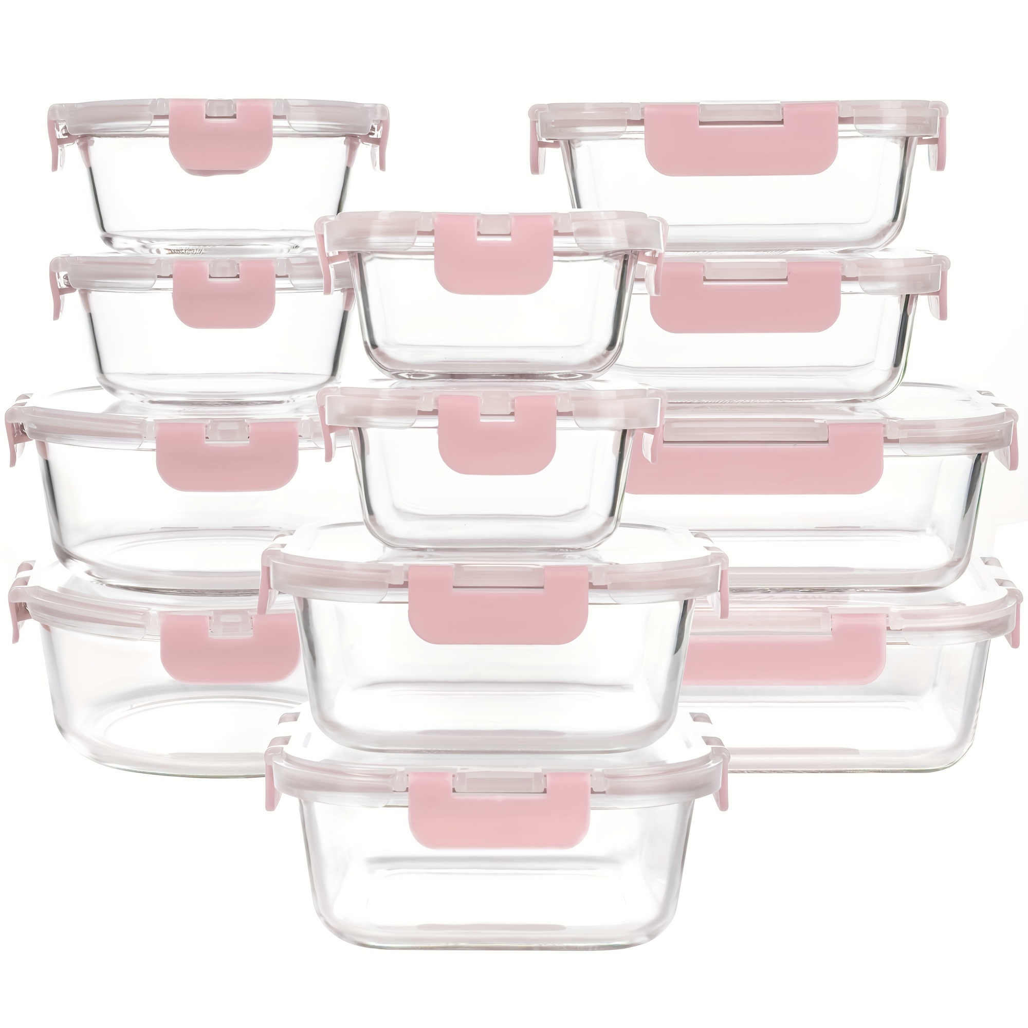 

12 Pack Glass Food Storage Containers Set, Glass Meal Prep Containers With Leak Proof Lids, Airtight Glass Lunch Containers, Ideal For Food Storage, On-the-go, Leftover