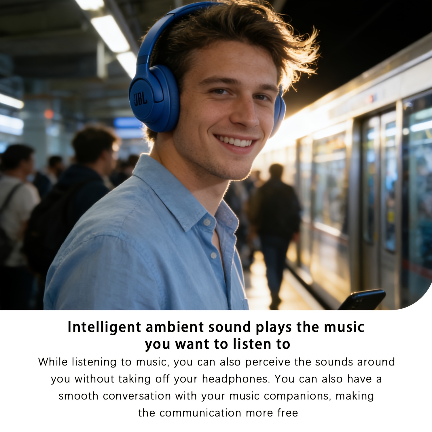 JBL T78ONC Wireless Over-Ear Headphones, BT6.0 Deep Bass Headphones, Noise Cancelling, Long Battery Life, Foldable & Lightweight, for Travel, Work, Sports & Daily Use, Perfect for Adults, Students & Music Lovers