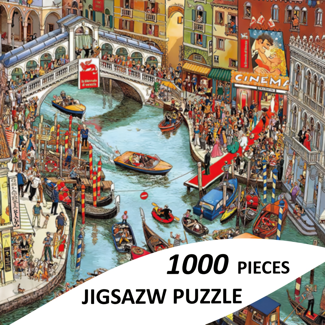 

1000pcs Canal Art Puzzle For Adults - Paper Jigsaw, Perfect Gift For Thanksgiving, Christmas, New Year, Valentine's Day - 29.53x19.69 Inches