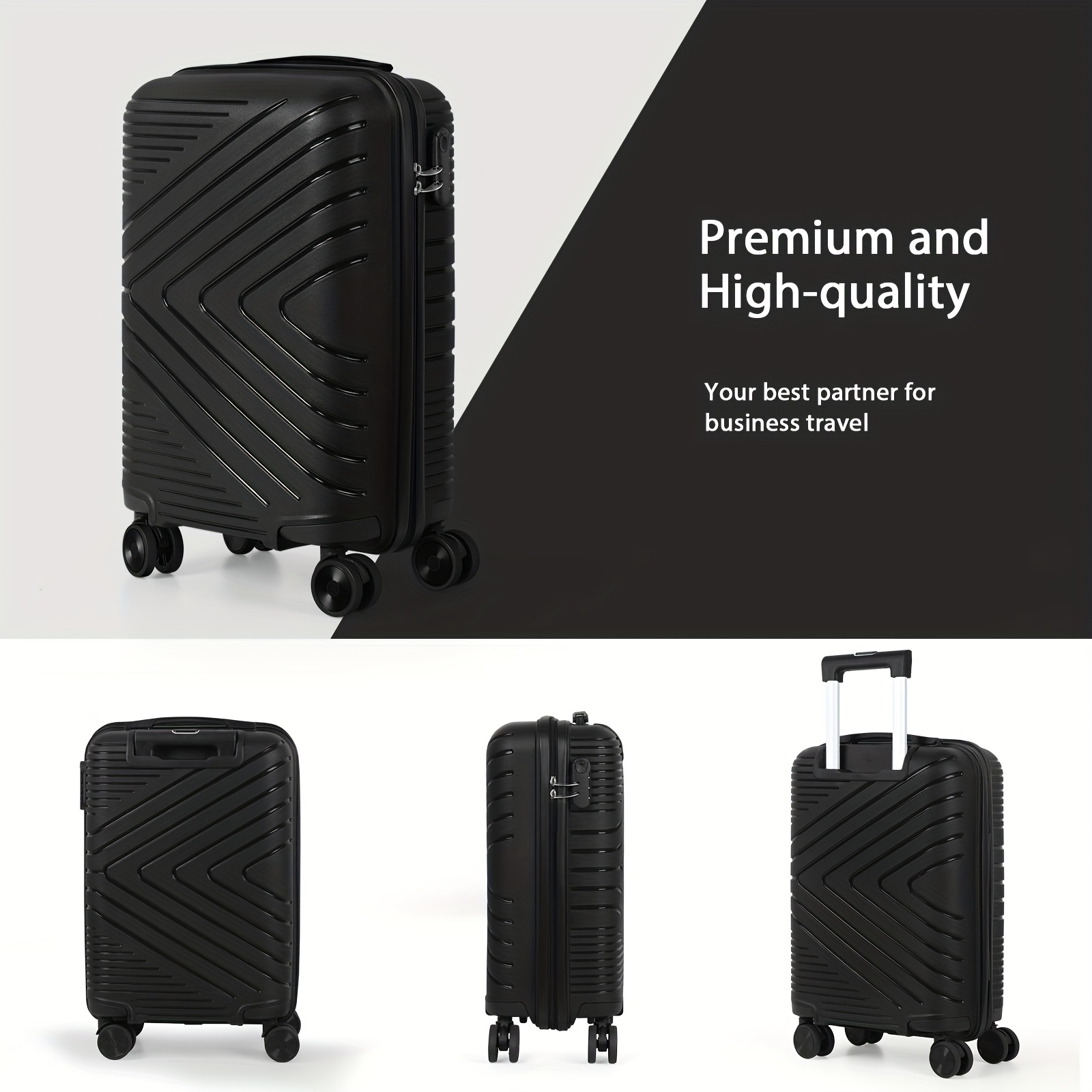 1pc/2pcs Suitcase Set Boarding Luggage Bag, 20inch Satchel Suitcase And 14inch Handbag Can Be Worn Diagonally Across The Trolley Case, with Wheels, Multi-Color Suitcase, for Office