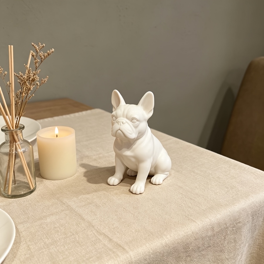 TEMU An Exquisite Bulldog Sculpture Decorative Ornament