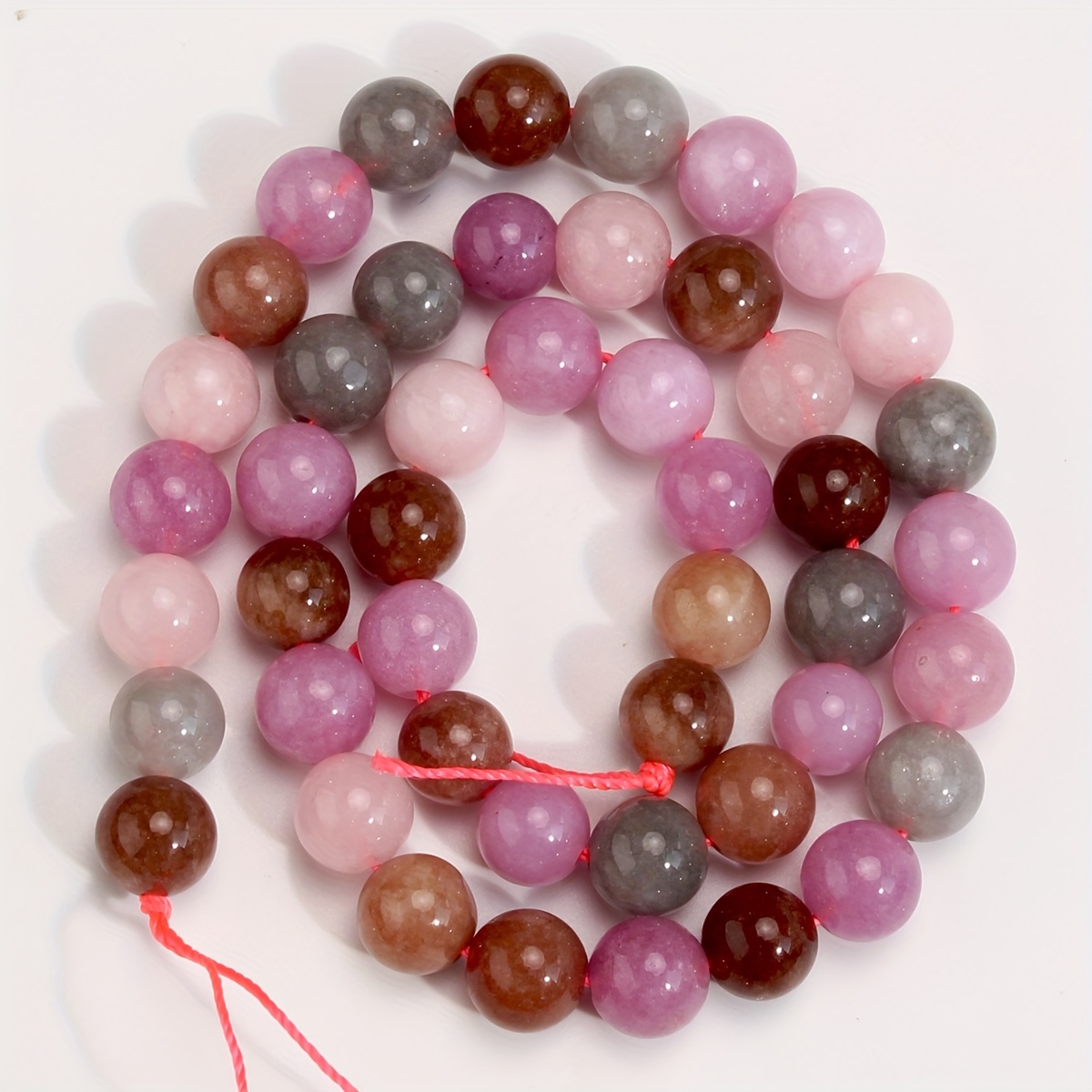 Image of Natural Alashan Stone Beads Accessories - 4mm (0.16 Inches) - 10mm (0.4 Inches) Macaron Loose Round Beads, Suitable For Jewelry, Necklace, Bracelet, And Earring Making