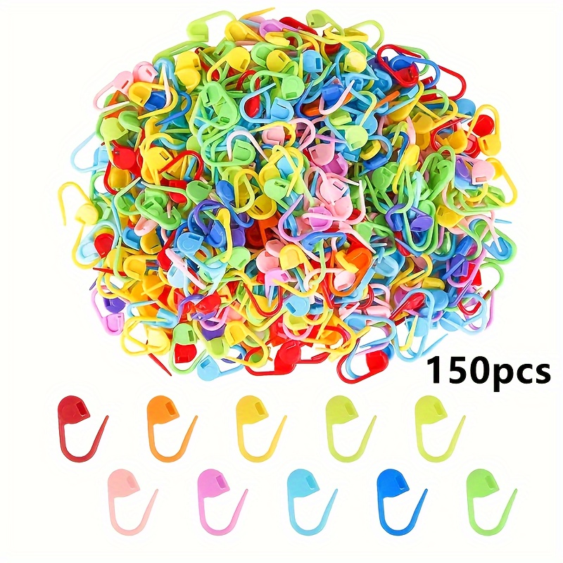 TEMU 50/100/150pcs Marqueurs de Colorés, Clips de Crochet, Marqueurs de Grande , Marqueurs de Position de de Verrouillage, Épingles de Sécurité en
