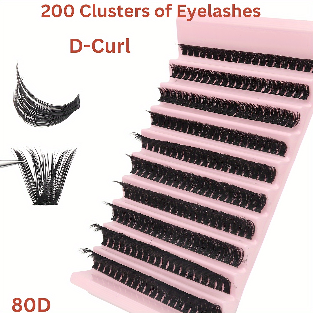 KEYYOU Wimpern Extensions 300 Stück – Cluster Lashes 50D D-Curl, 12mm – Natürlich & Sanft Für Volumen-Look
