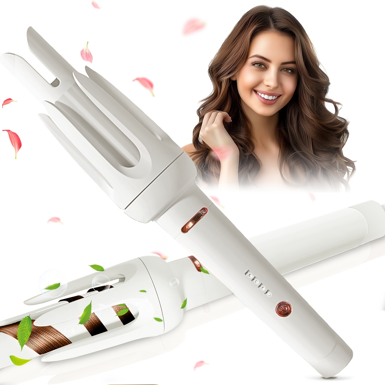 

Automatic Curler, With 4 Temperatures And 3 Timers, Auto Shut Off, Anti-burn, Anti-tangle, Rotating Curling Iron For Hair Styling