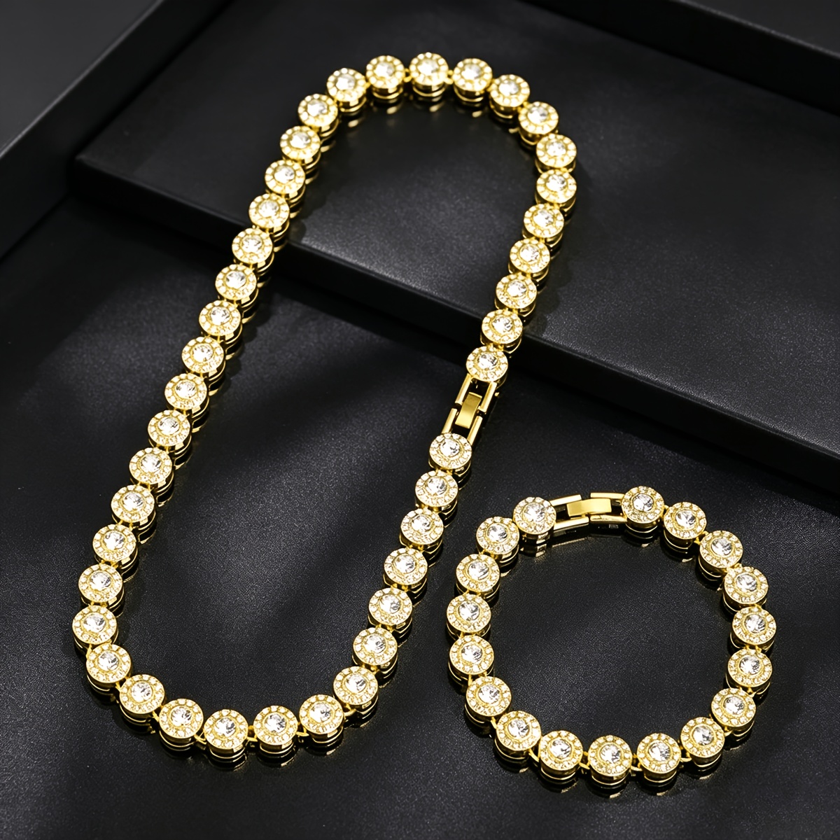 Women's Hip-Hop Punk Style Cuban Link Chain Accessory Set