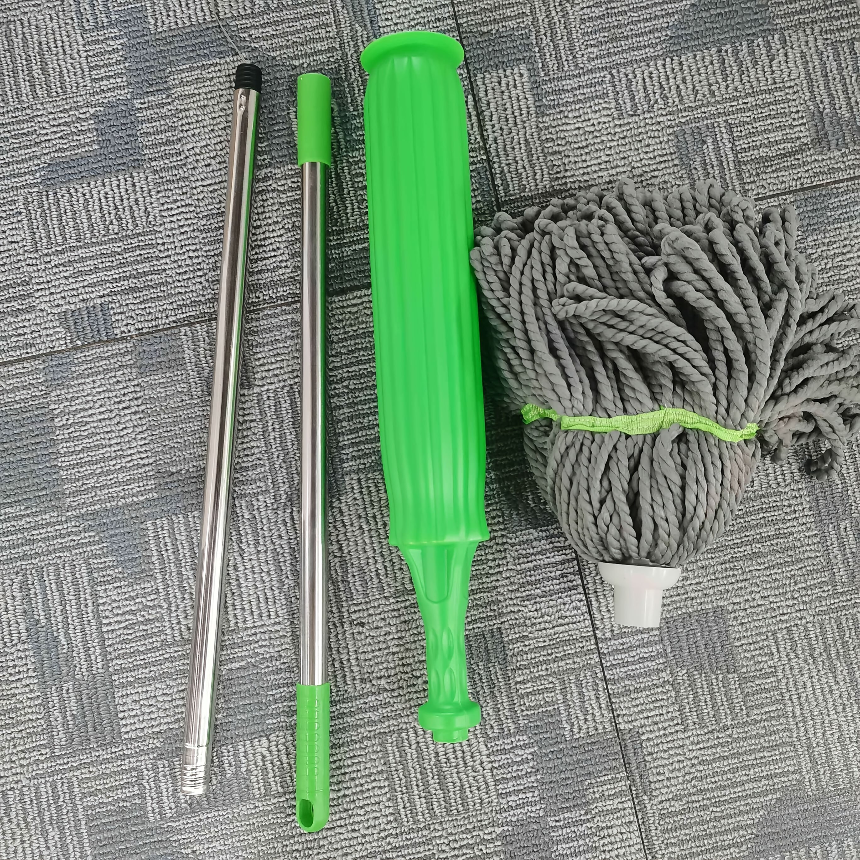 

1pc, 2-in-1 Dehydrating Mop, Floor Mop, Stainless Steel Handle, Detachable, Absorbent Mop Head, Cleaning Supplies, Cleaning Tools