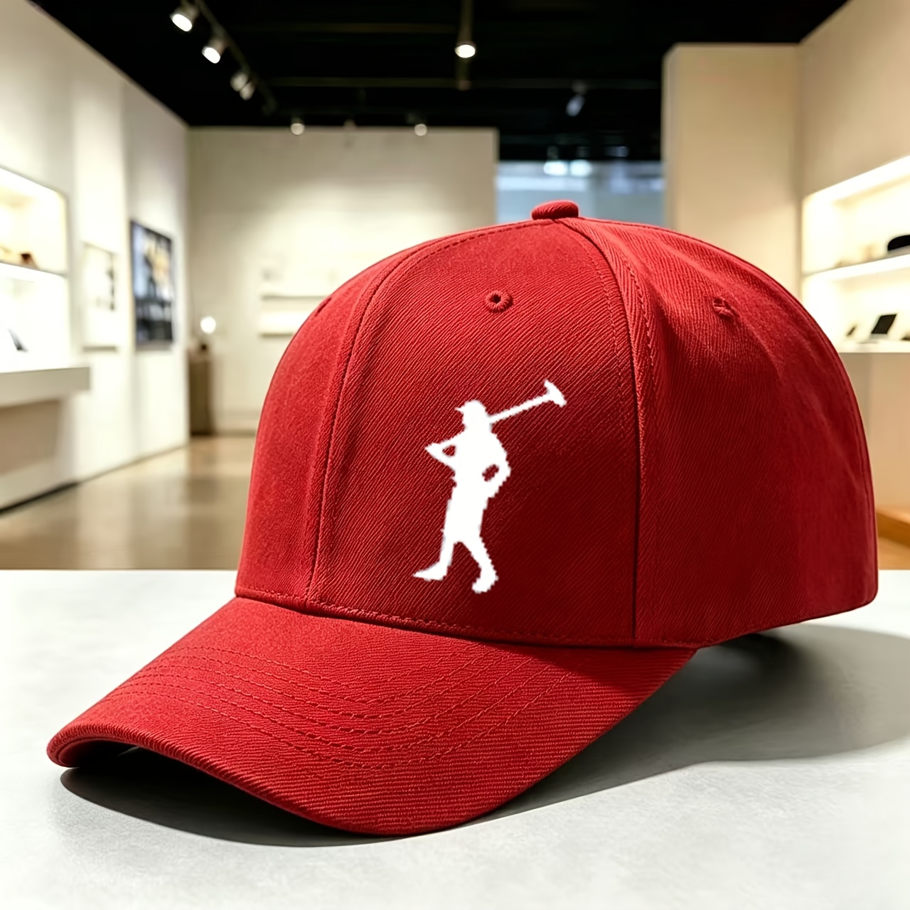 TEMU Casquette de baseball unie, style western tendance et facile, thème de golf, casquette réglable, chapeau léger imprimé pour femmes, casquette de