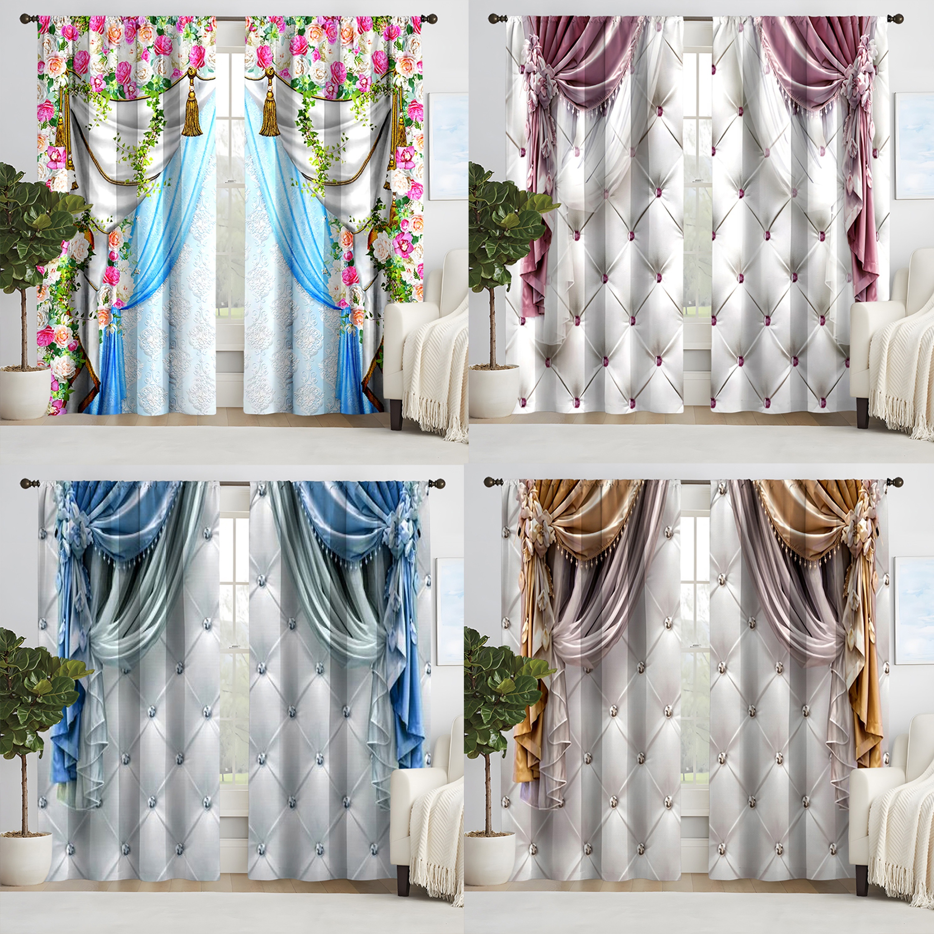 Curtain Window Curtains - Temu Canada - Page 2